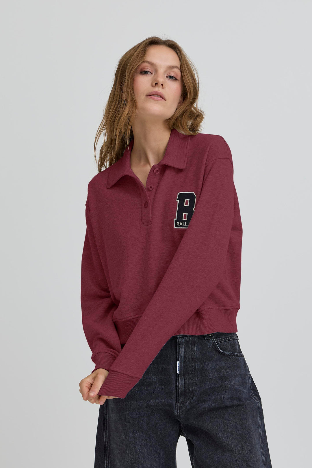 Ball - Bariva Polo Sweat 50408098 - 191526 - Chocolate Truffle Sweatshirts 