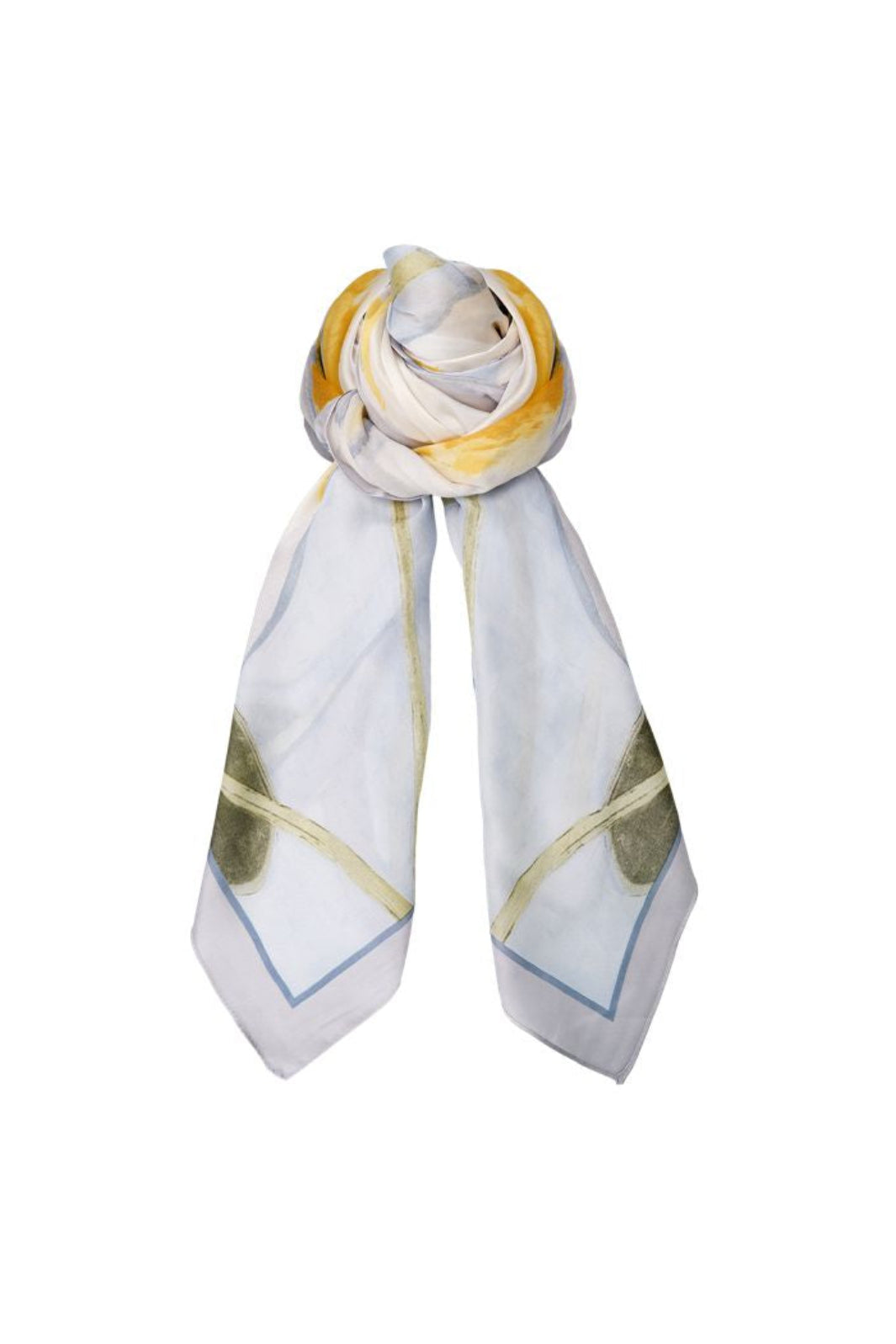 Black Colour - Bcarlet Satin Scarf 208329 - Sky Blue
