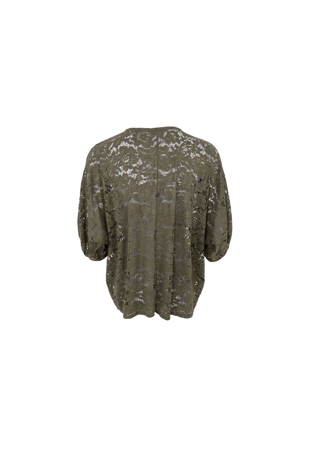 Black Colour - Bcdebbie Lace Blouse 41082 - Army