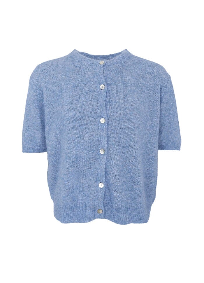 Black Colour - Bcdell Ss Cardigan 1253 - Lt. Blue Cardigans 