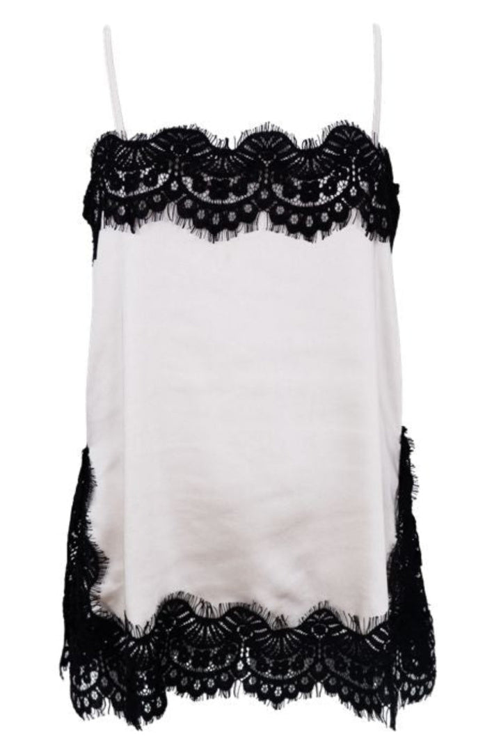 Black Colour - Bcevie Lace Strap Top 41046 - Shirts - Pearl