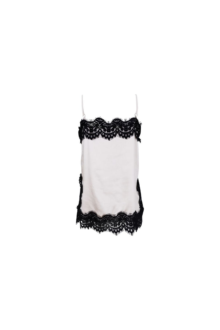 Black Colour - Bcevie Lace Strap Top 41046 - Shirts - Pearl