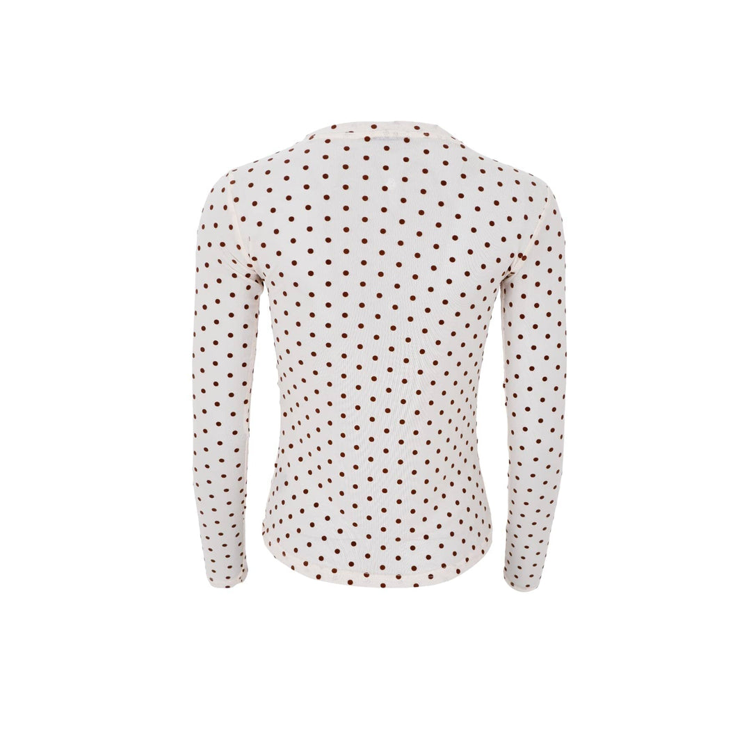 Black Colour - Bcjennie Dotted Mesh Blouse 40611 - Shirts - Cream Bluser 