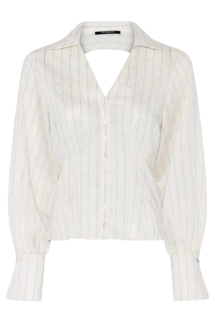 Bruuns Bazaar - Coccobbviona Shirt BBW5012 - Snow White With Black Stripe