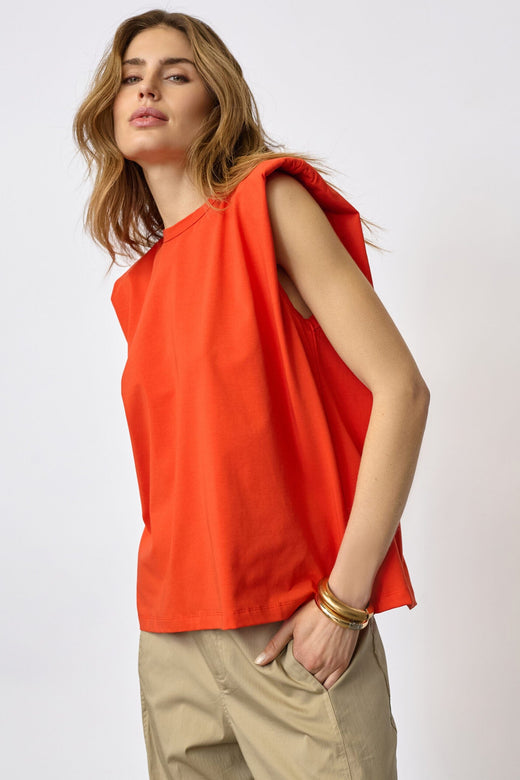Co´Couture - Eddiecc Tee 43037 - 66 - Flame T-shirts 
