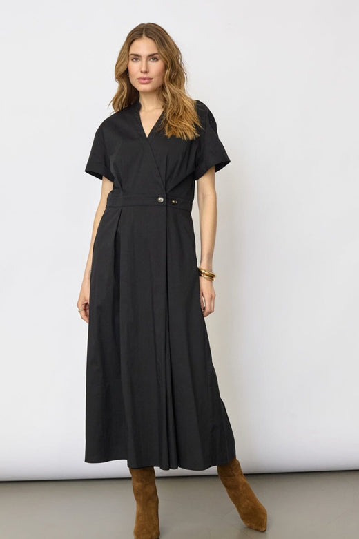 Co´Couture - Elaracc Wrap Ss Dress 46112 - 96 - Black