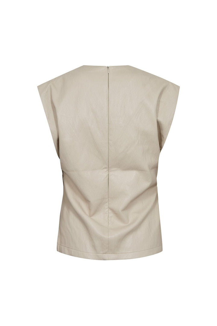 Co´Couture - Gittcc Pleat Top 35958 - 199 - Bone