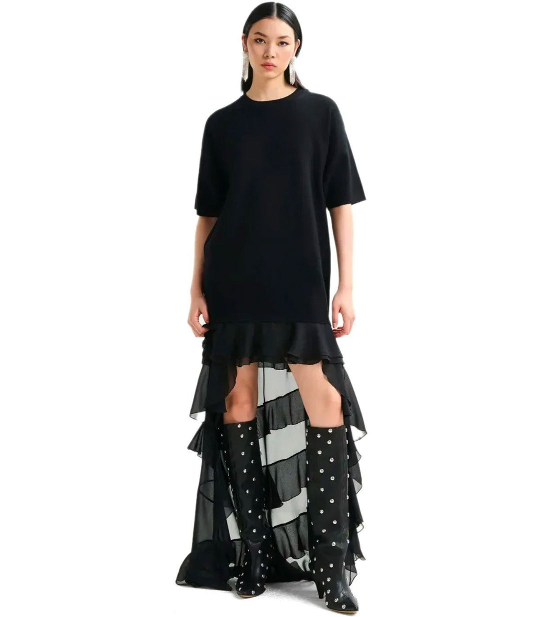 Essentiel Antwerp - Imaille Knitted Dressimaille - Black Kjoler 