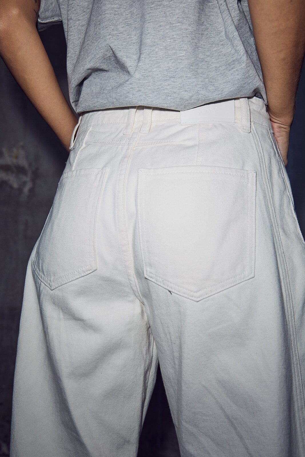 Haute L'Amitié - Drew Barrel Panel Jeans HL10571 - White Jeans 