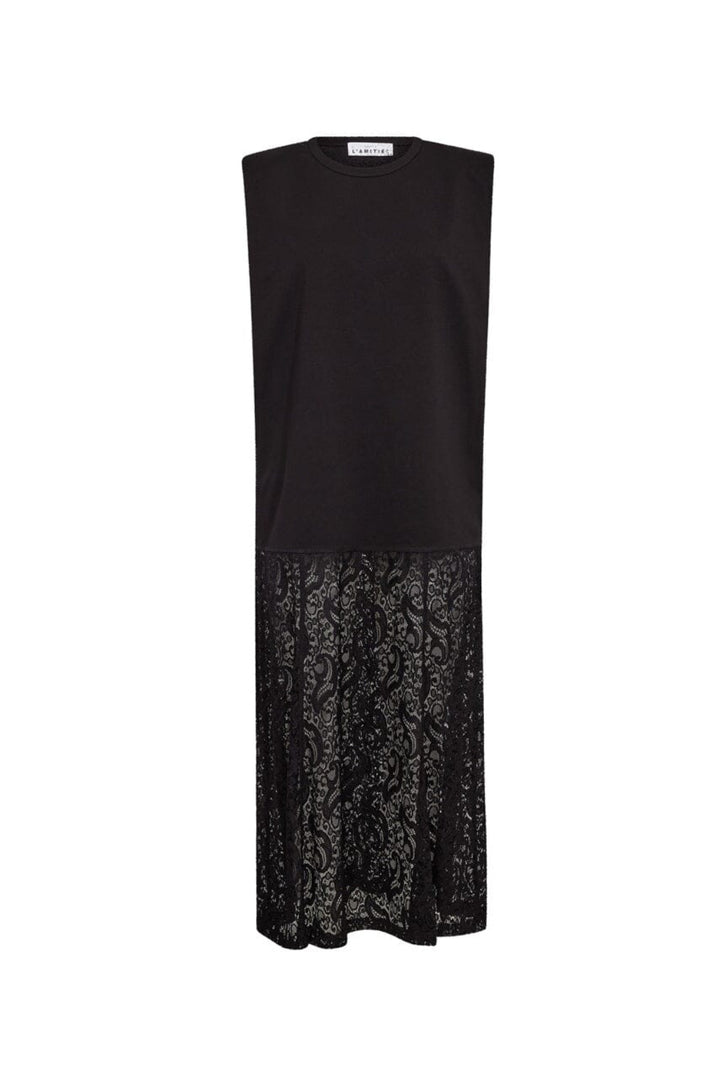 Haute L'Amitié - Summer Lace Tee Dress HL10535 - Black