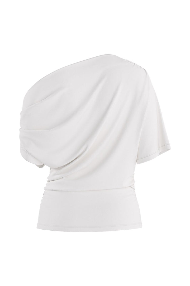 Hypedrop - Hdemma Draped Off-Shoulder Top 32000705 - 5236242 - White
