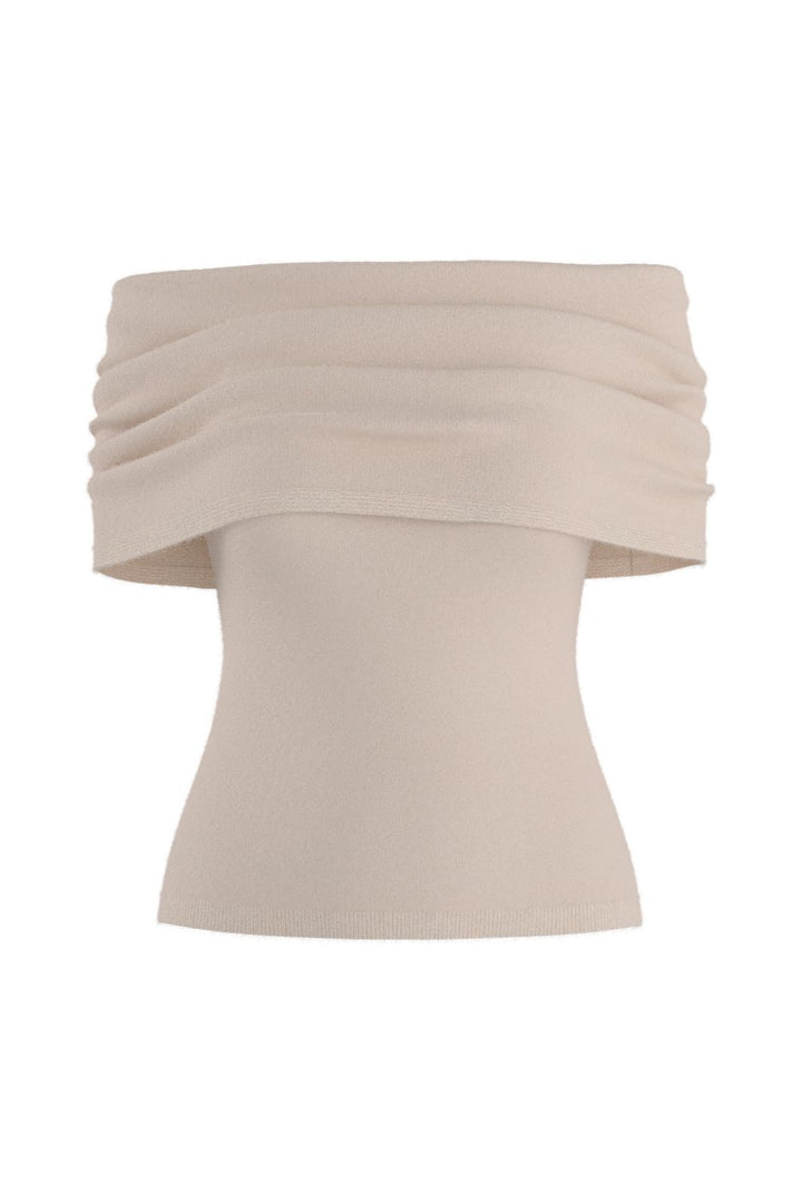 Hypedrop - Hdkhloe Off-Shoulder Knit 32000833 - 5191891 - White Swan