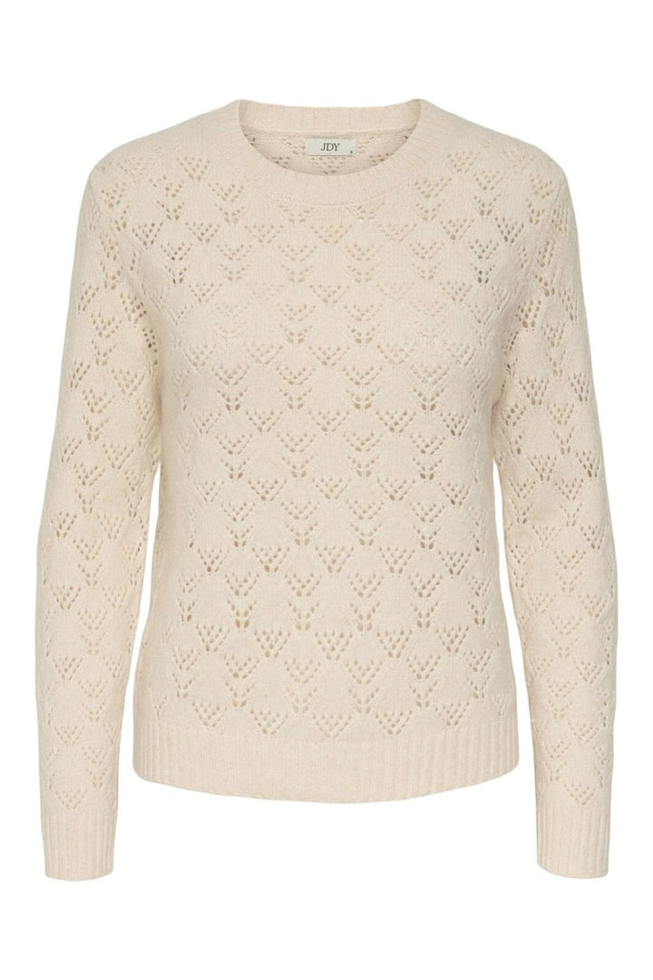 JDY - Jdyamanda Life L/S O-Neck Pullover Knt - 4838864 Whitecap Gray