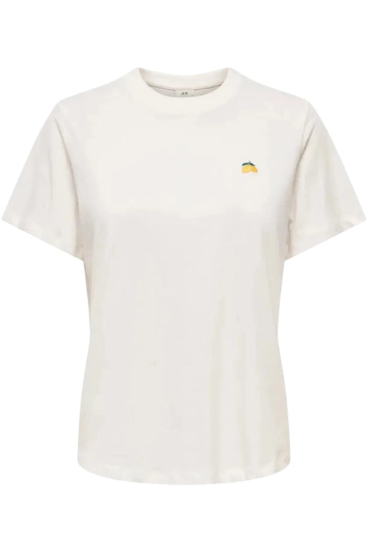 JDY - Jdypisa S/S Print Top - 4998330 Cloud Dancer Lemon T-shirts 
