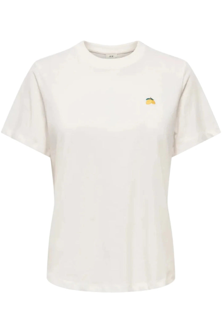 JDY - Jdypisa S/S Print Top - 4998330 Cloud Dancer Lemon T-shirts 