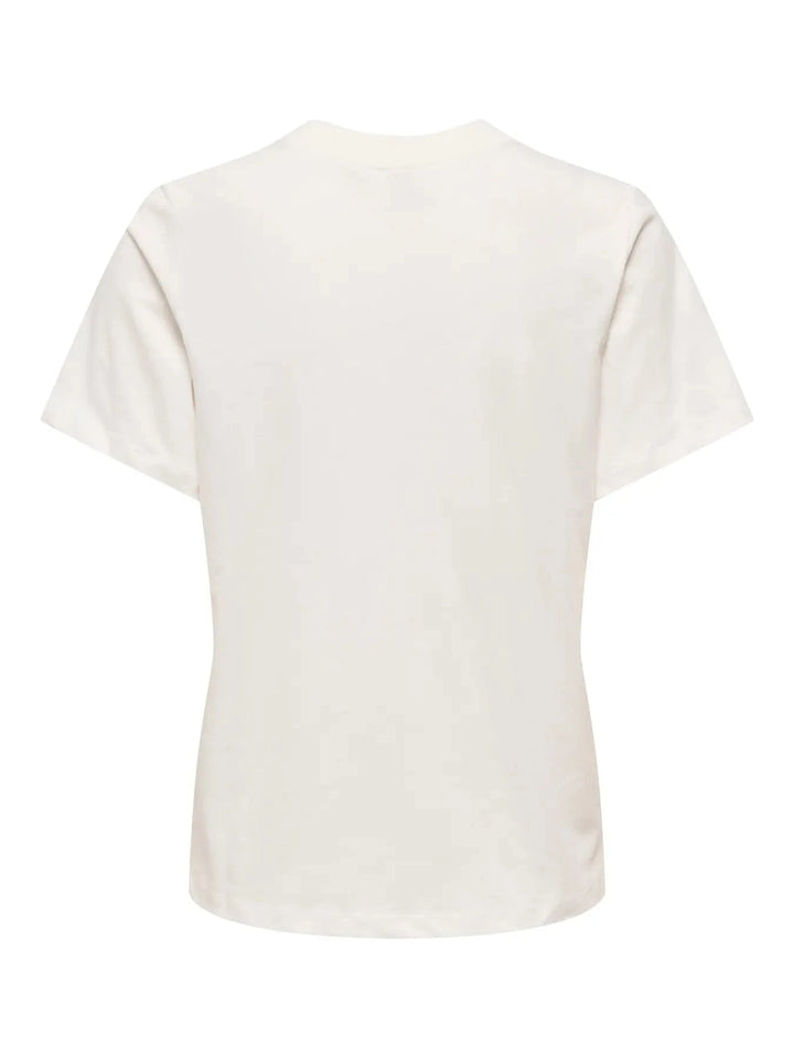 JDY - Jdypisa S/S Print Top - 4998331 Cloud Dancer Cherry T-shirts 