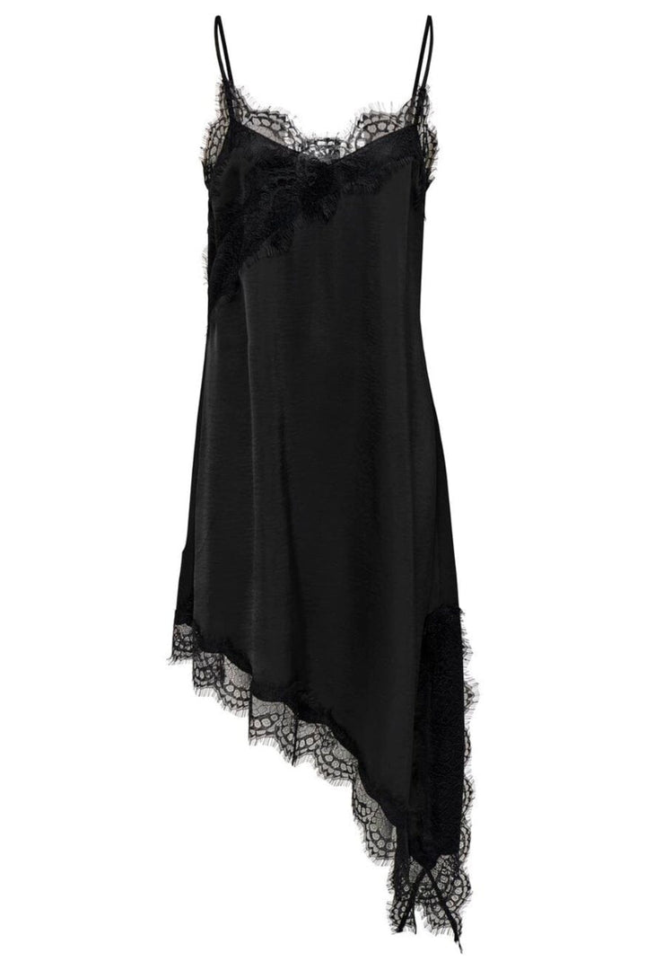 JDY - Jdyurba S/L Asym Split Dress - 5162883 Black