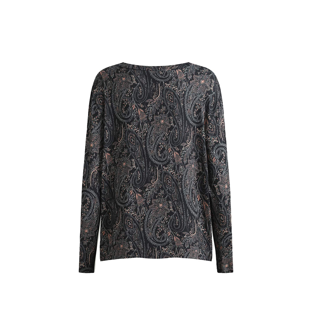 Liberte - Alma-Ls-U-Tshirt 22146 - Night Sky Paisley T-shirts 