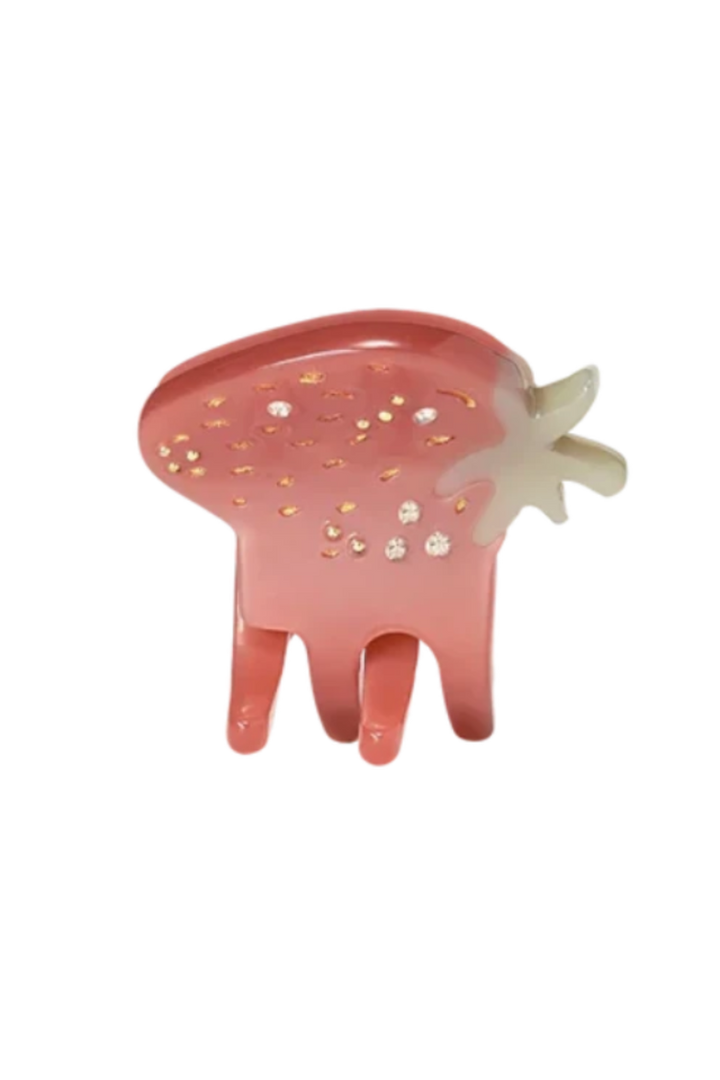 Maanesten - Small Strawberry Hairclaw Cranberry - 4169 Hårklemmer 