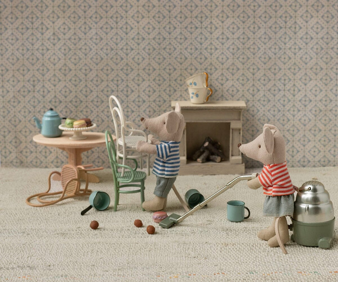 Maileg - Vintagestol, Mus, Råhvid - Mouse Furniture Legetøj 