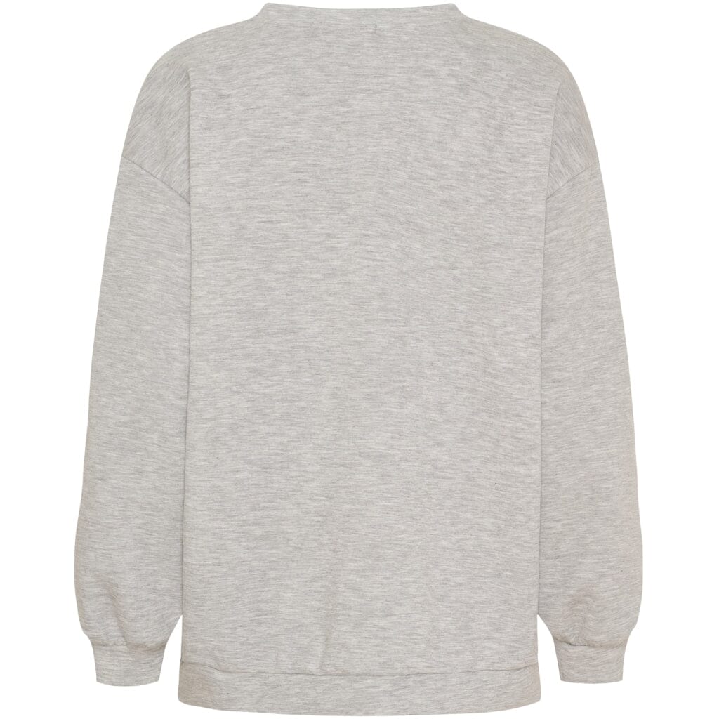 Marta Du Chateau - Mdchibiscus Sweatshirt 22659 - Grey/Pink Sweatshirts 