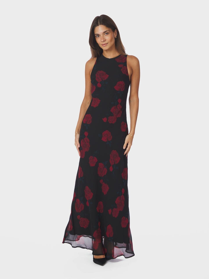 Neo Noir - Celinie Rose Dress 167232 - 100 - Black Kjoler 