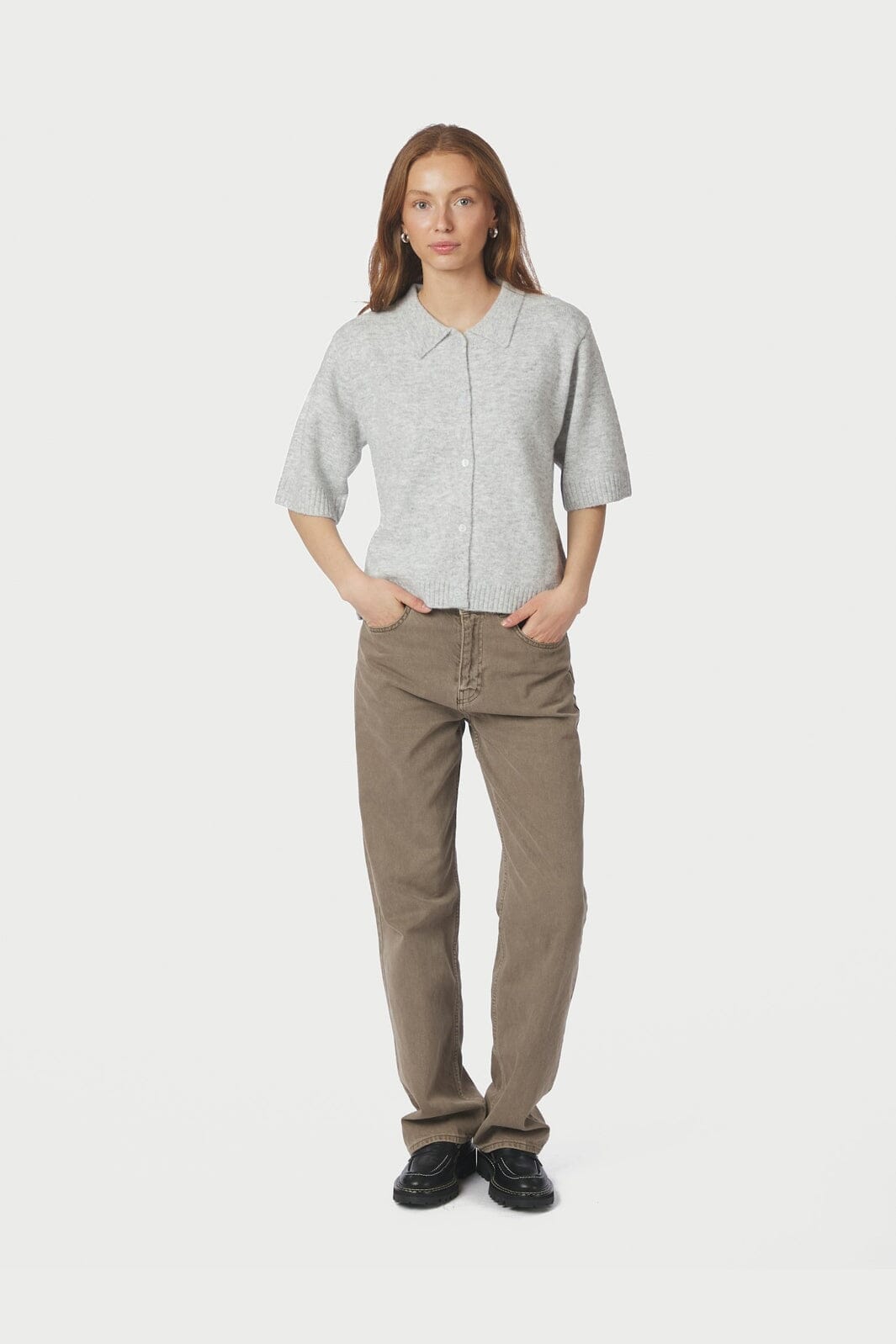 Neo Noir - Cunna Knit Blouse 166251 - 103 - Light Grey Melange
