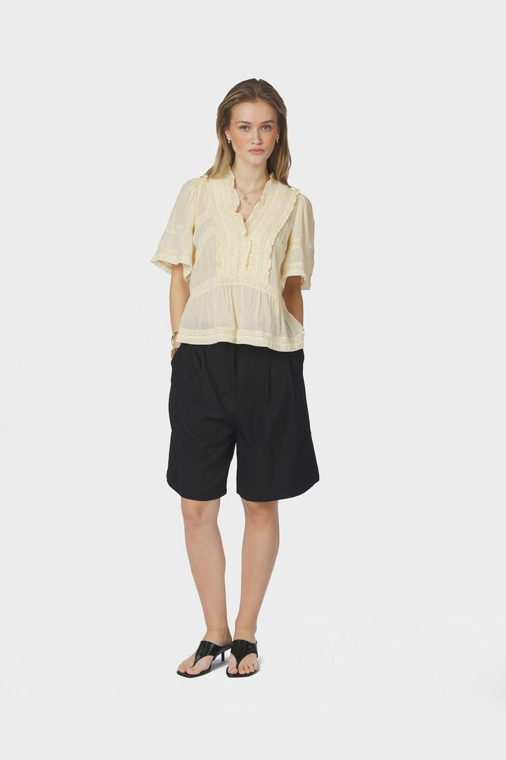 Neo Noir - Evienne S Voile Top 161856 - 416 - Butter Yellow