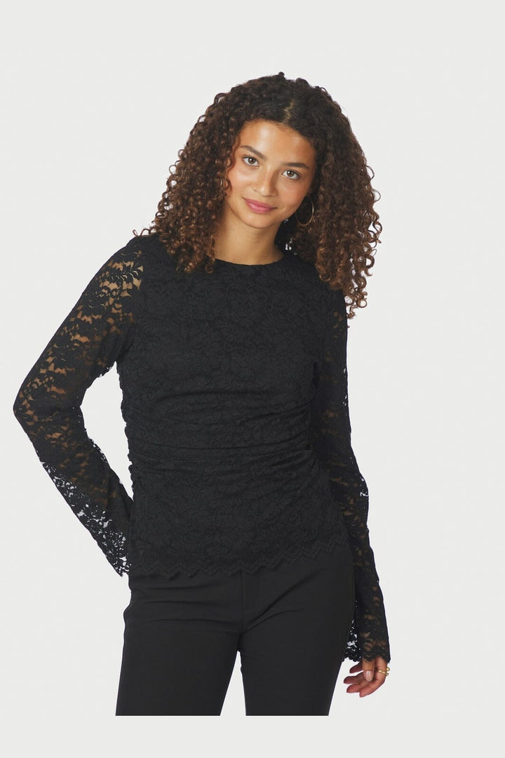 Neo Noir - Lenida Lace Blouse 166833 - 100 - Black