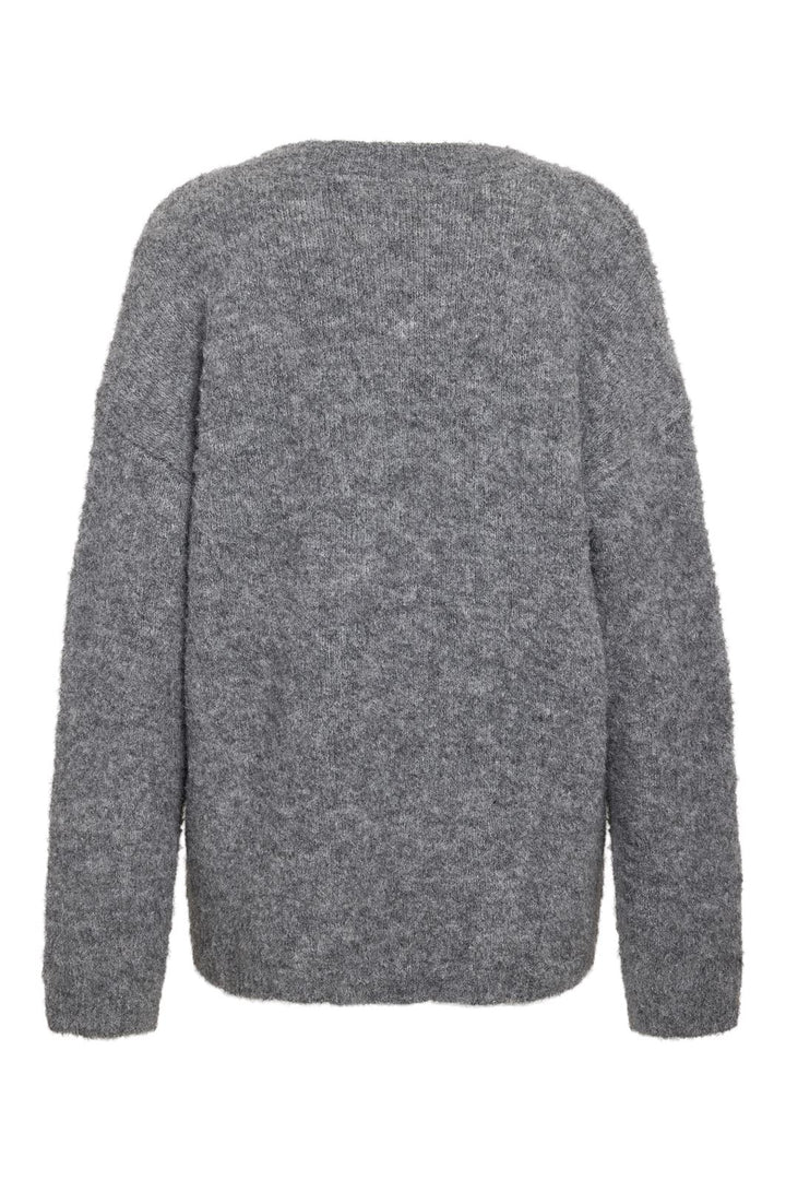 Noisy May - Nmdolly L/S Knit Cardigan Fwd - 4791859 Medium Grey Melange
