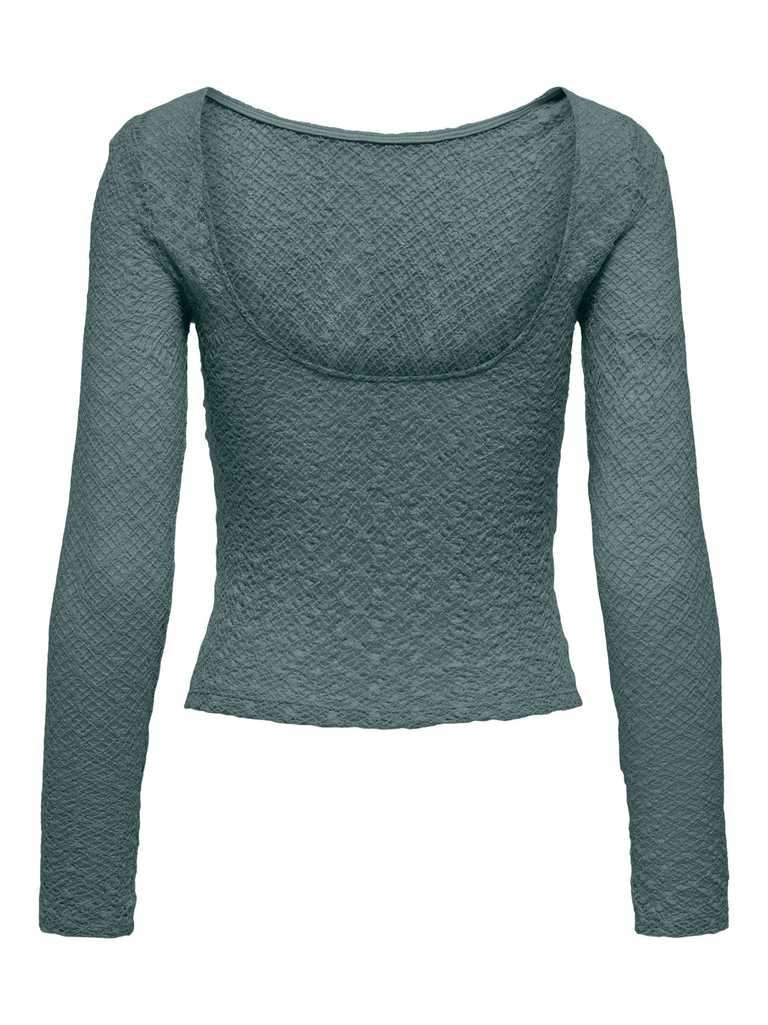 Only - Onlangila L/S Deep Back Top Box - 4928821 Balsam Green Bluser 