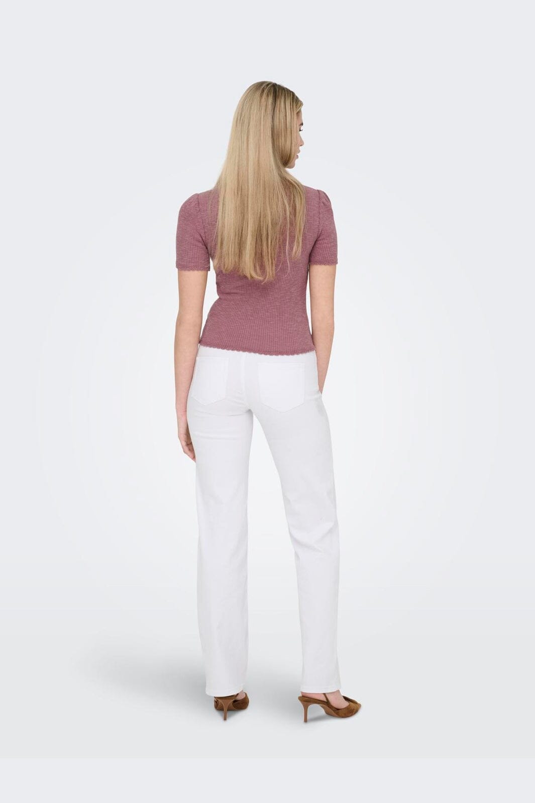 Only - Onlblush Mid Straight Dot - 4641415 White