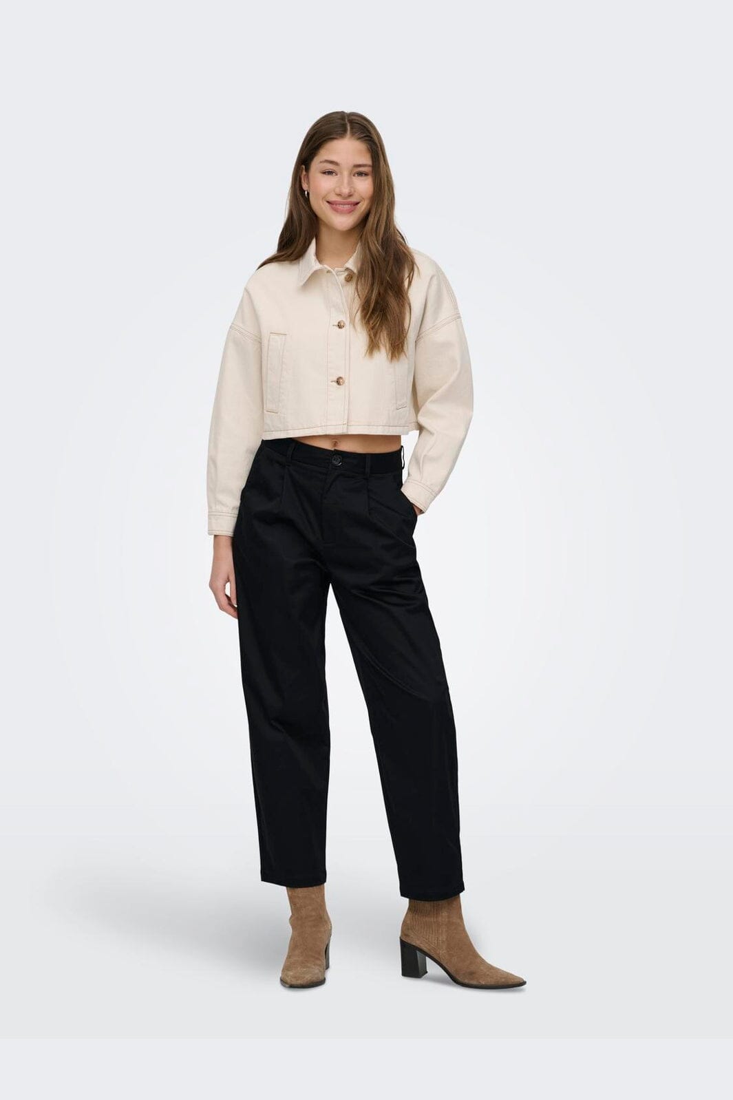 Only - Onlcasil Barrel Chino Pant Cc - 4983341 Black