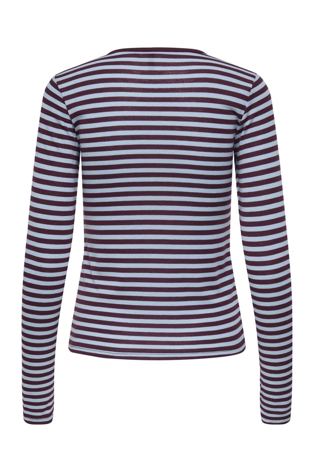 Only - Onlelli L/S Rib Top - 5024625 Cabernet Cashmere Blue