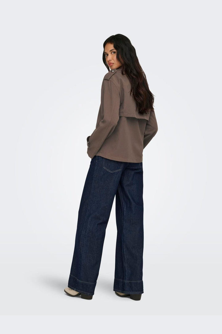 Only - Onlhannah Short Life Trenchcoat - 4986831 Chocolate Martini