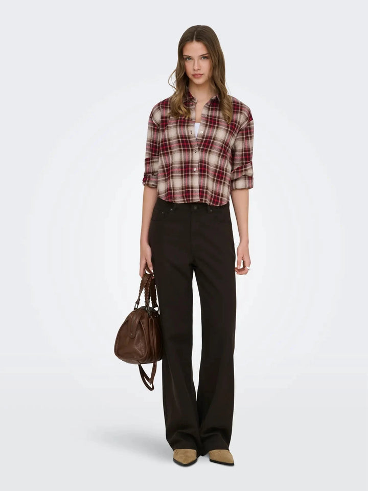 Only - Onljuicy-Soft Wide Pant - 5003385 Black Coffee Bukser 