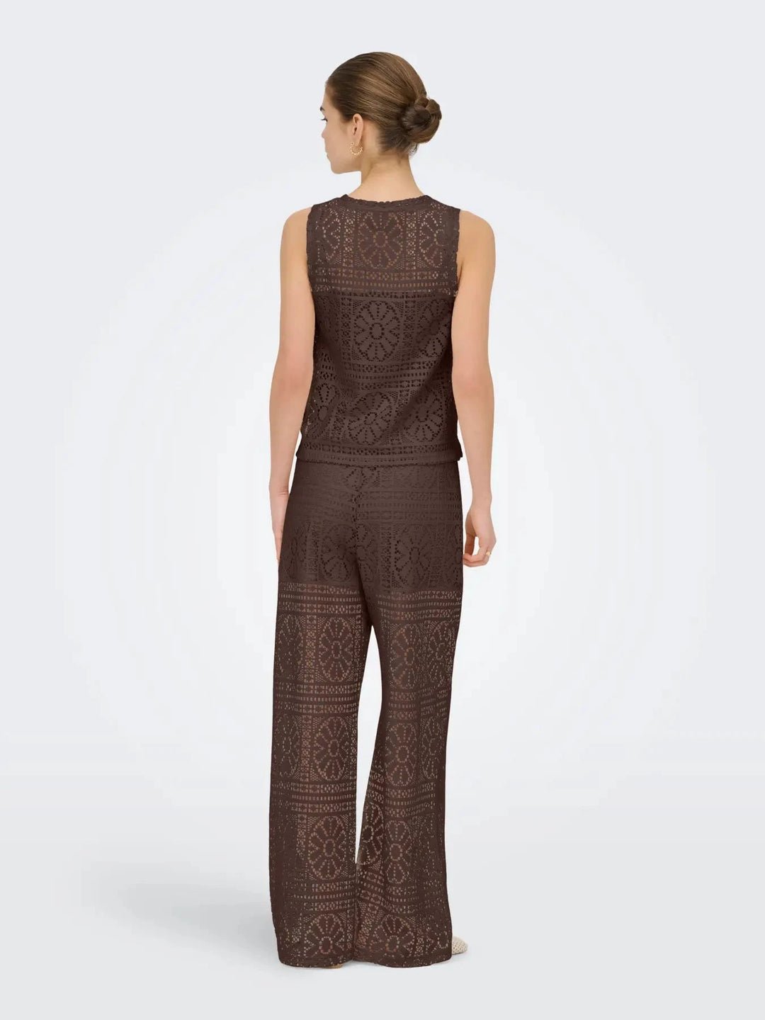 Only - Onllian Lace Wide Pants - 5045334 Shopping Bag Bukser 
