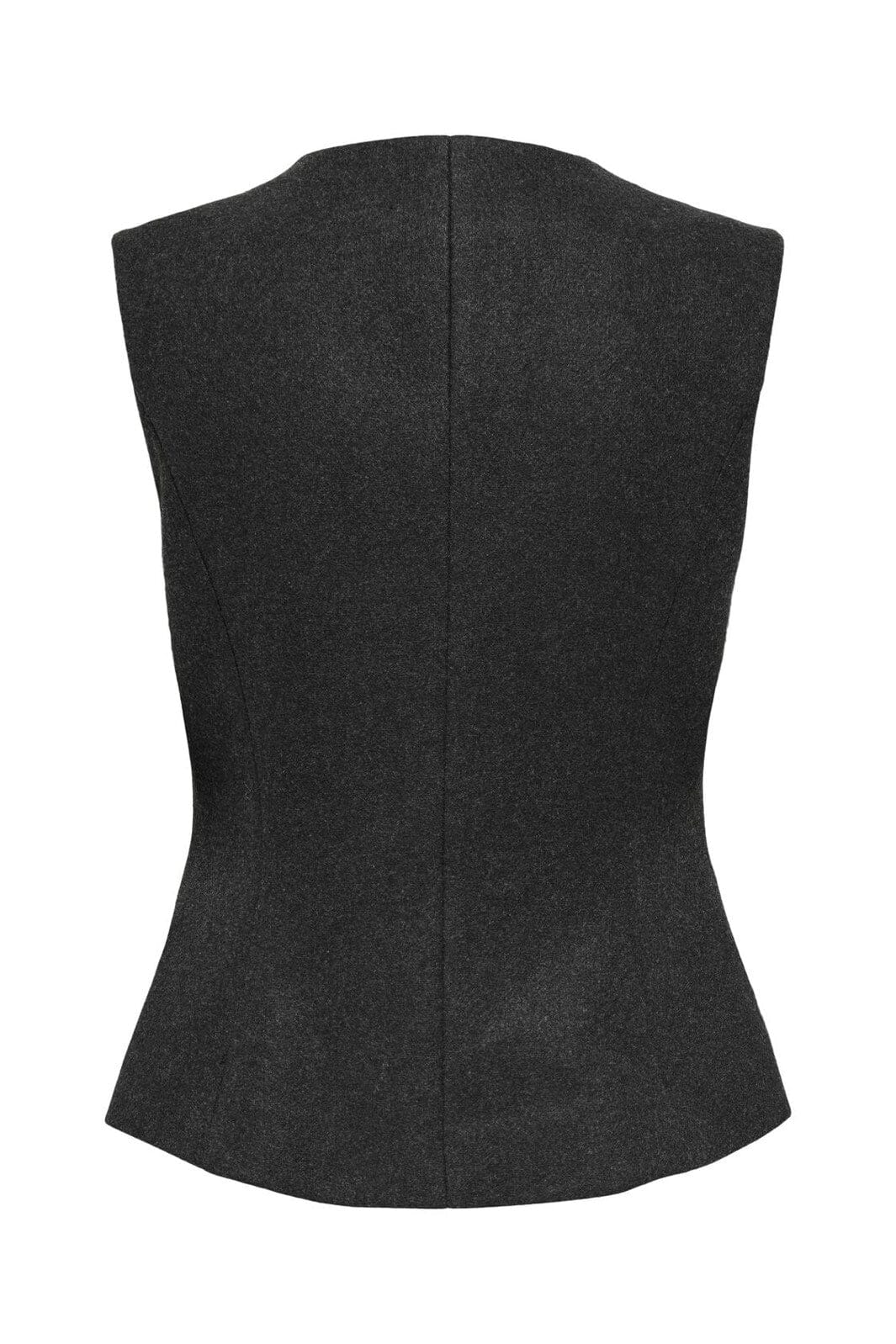 Only - Onlmaika Asym Fit Waistcoat Ox - 4929575 Dark Grey Melange
