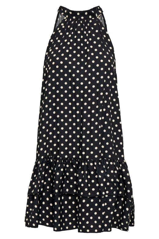 Only - Onlzazie S/L Short Frill Dress - 5140500 Black Sandshell Dot