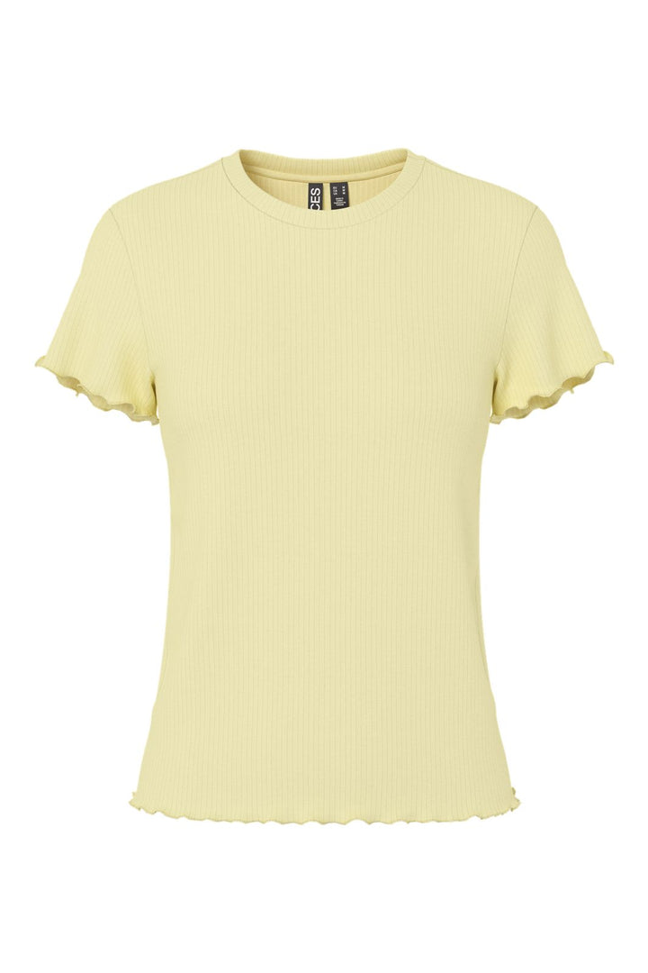 Pieces - Pcnicca Ss O-Neck Top - 4981814 French Vanilla