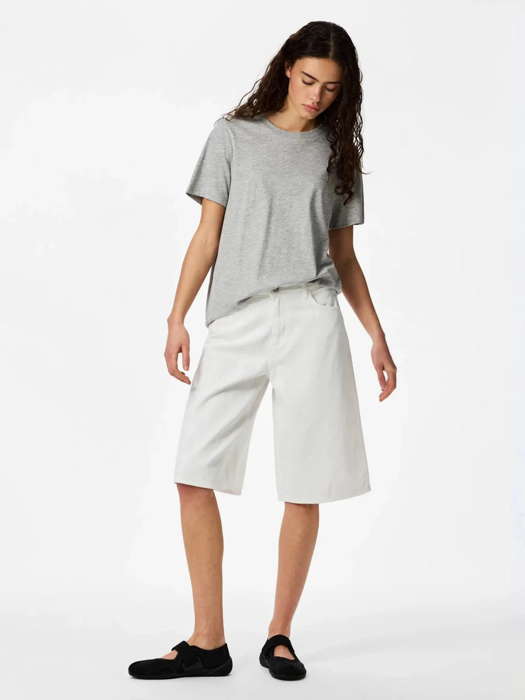 Pieces - Pcsky Denim Jorts - 4992539 Bright White Shorts 