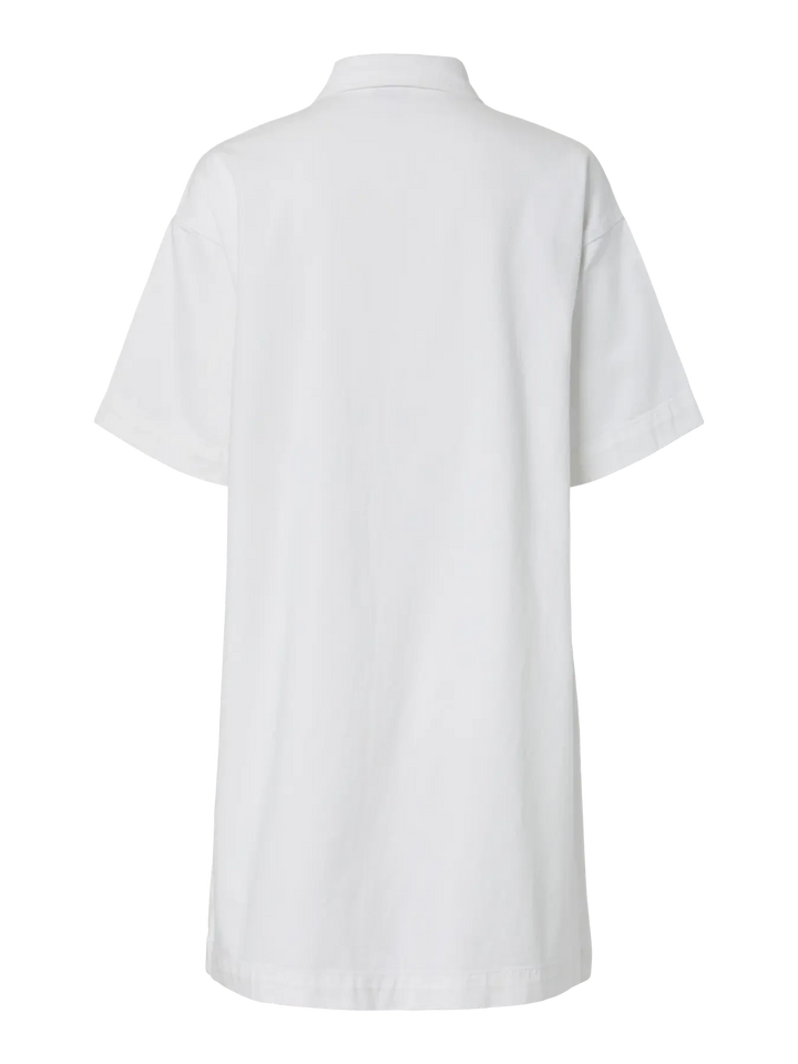 Pieces - Pcsky Ss A-Shape Denim Dress - 4992591 Bright White Kjoler 