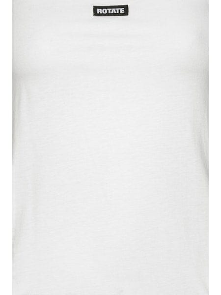 Rotate - Ruffle Hem Tank Top 115281400 - 400 Bright White Toppe 