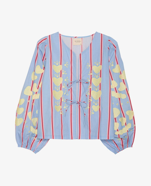 Sissel Edelbo - Elisabeth Top SE 1767 - Bluebell Stripes Bluser 