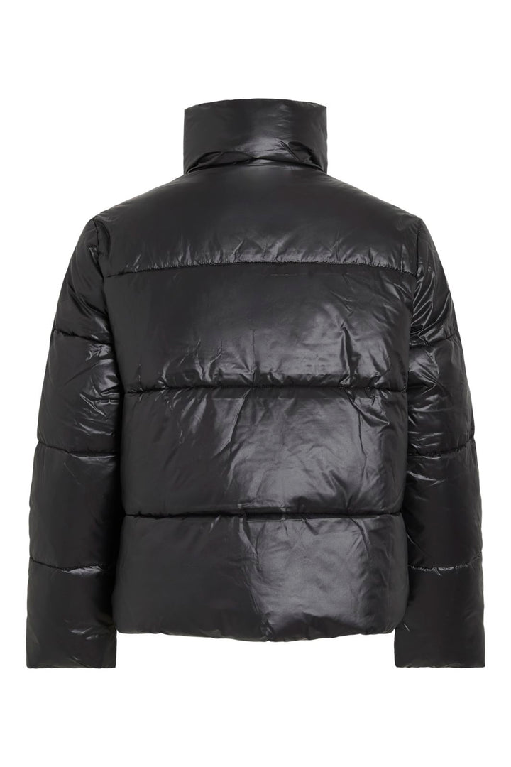 Vila - Vilidda L/S Shinny Puffer Short Jacket - 4909324 Black