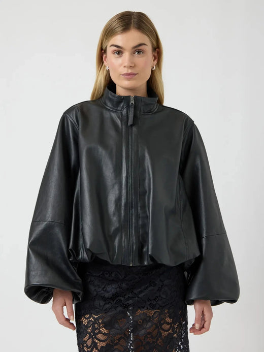 YAS - Yasisabel Leather Jacket - 5105116 Black Jakker 